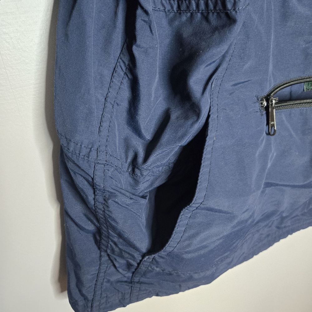 Vintage LL Bean Anorak Pullover Hooded Blue Jacket Rain Coat Windbreaker SMALL - Picture 7 of 9